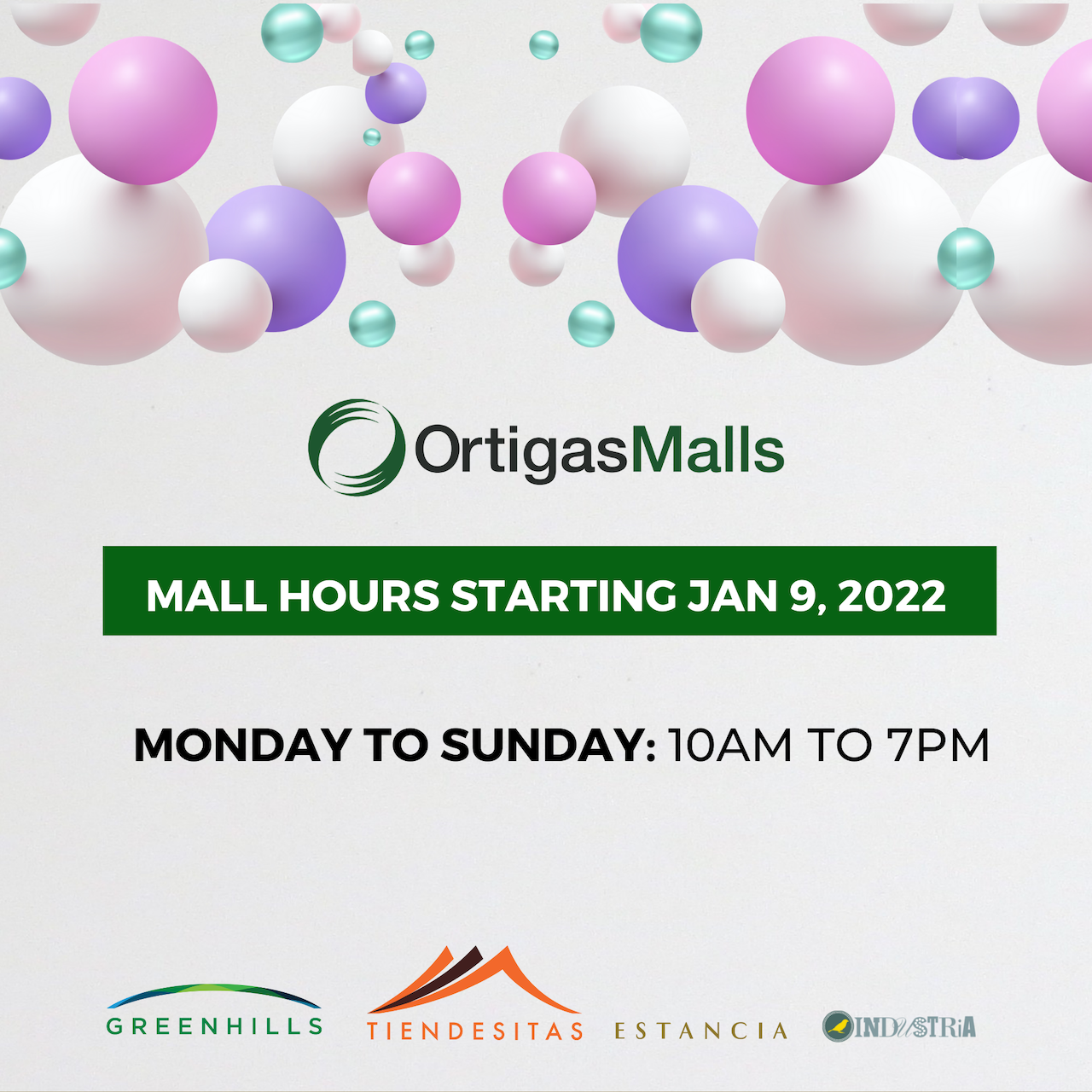 Updated Mall Hours