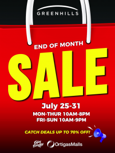 End of Month Sale at Greenhills Mall
